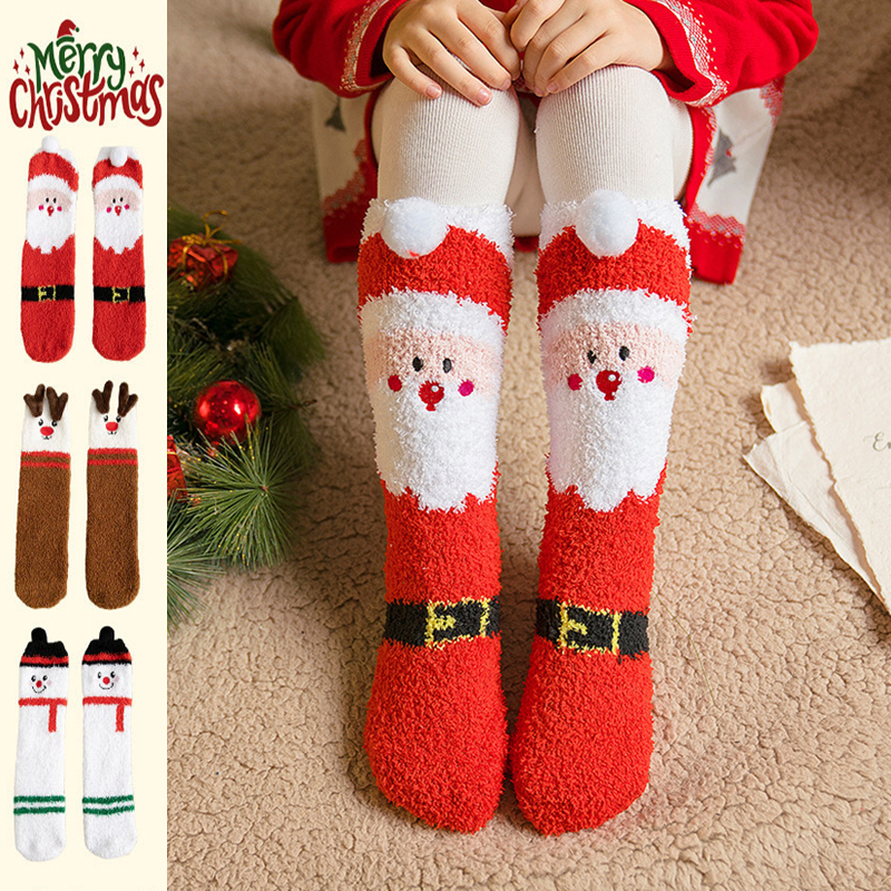 Chaussettes de Noël enfant en polaire