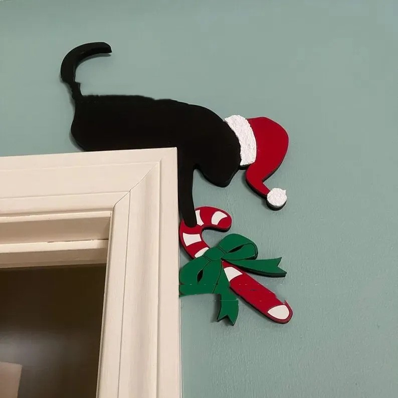 Décorations de porte de Noël en métal – six personnages