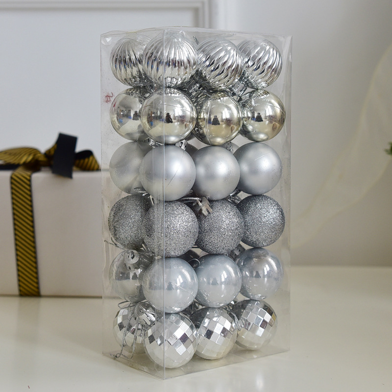Boules décoratives de Noël métallisées – cinq couleurs