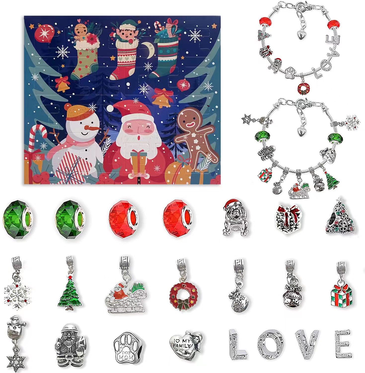 Calendrier de l’Avent bijoux DIY – coffret chaussette ou maison