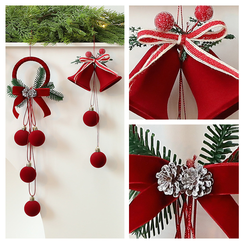 Suspension de Noël cloches et boules