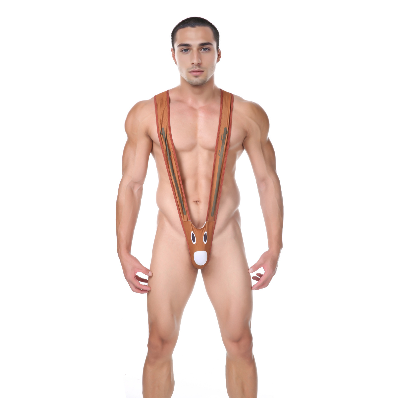 Sous-vêtement festif homme motif renne – trois coloris