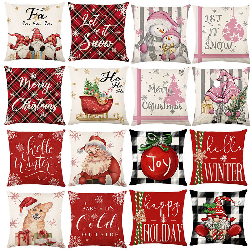 Housse de coussin de Noël pour salon