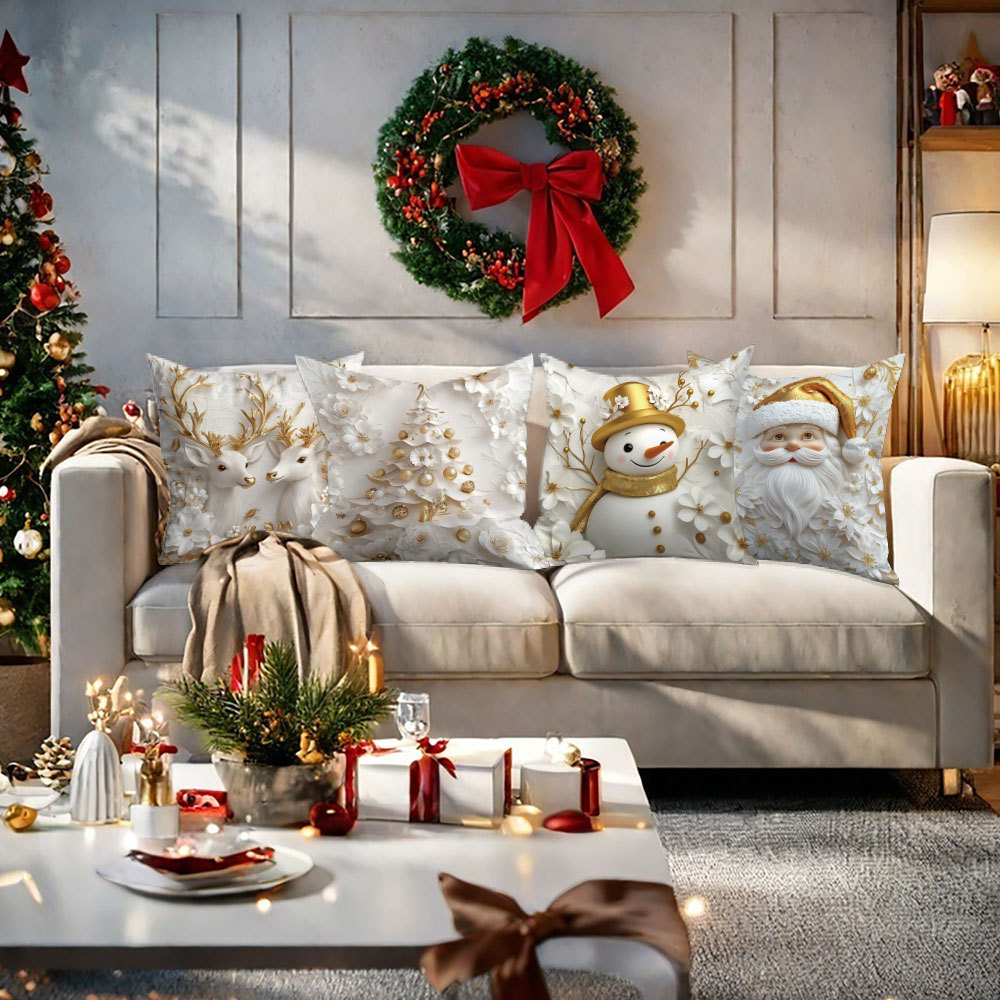 Housse de coussin de Noël – style européen