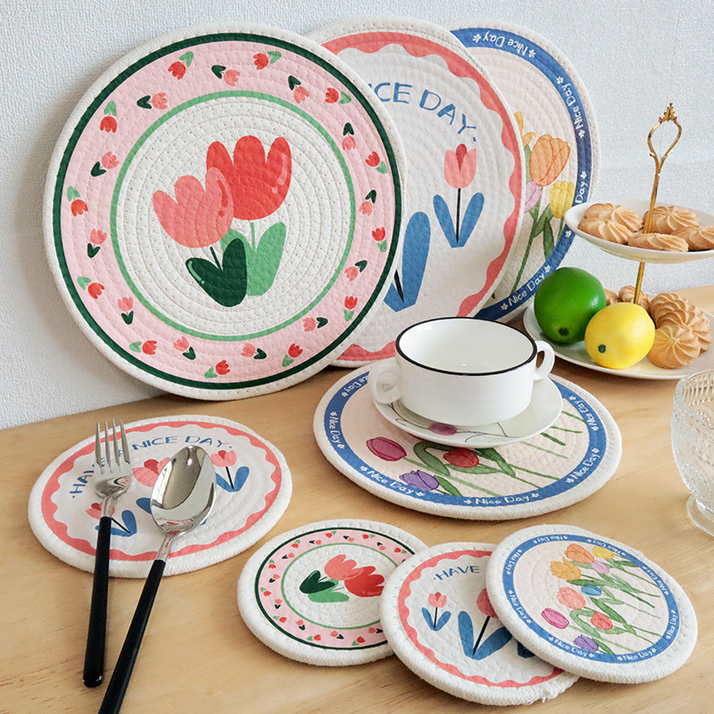 Dessous de table rond style nordique