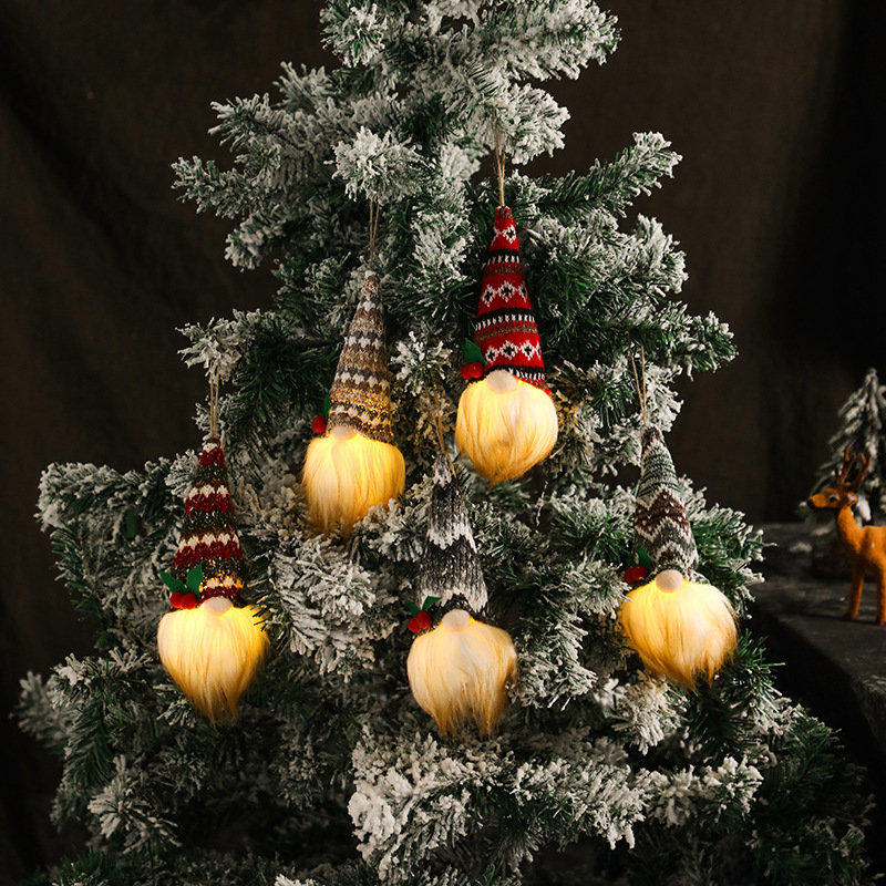 Suspension de sapin de Noël lumineuse – cinq motifs textiles