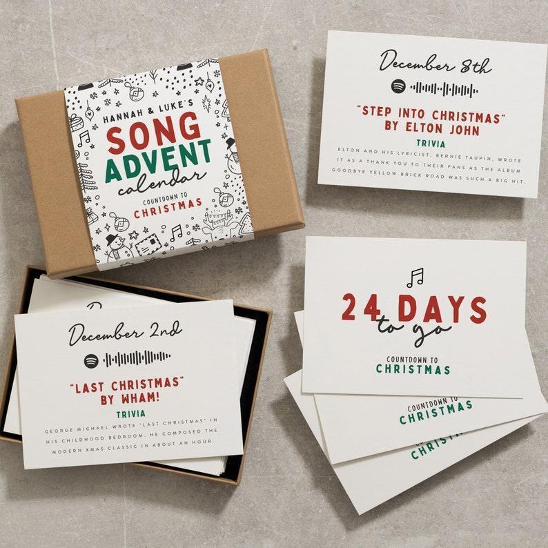 Carte calendrier de l’Avent – cinéma ou musique