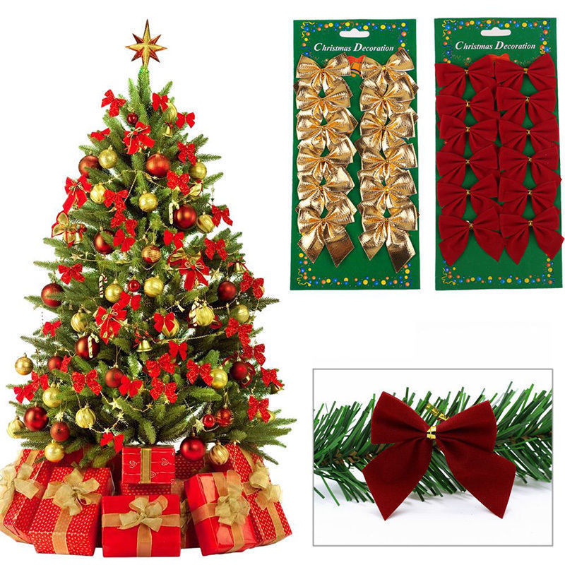 Nœuds décoratifs de sapin de Noël – quatre coloris