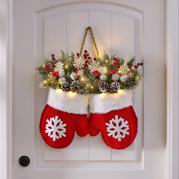 Couronne de Noël gant décoratif