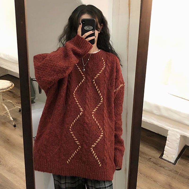 Pull rouge de Noël femme pour l’hiver – S à XL