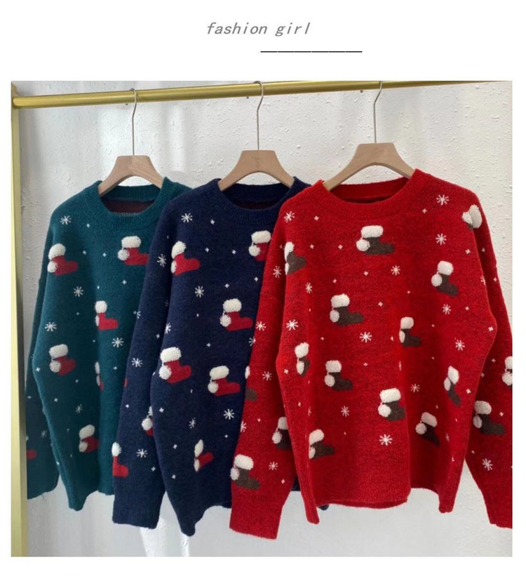 Pull de Noël femme – trois couleurs, taille unique annoncée