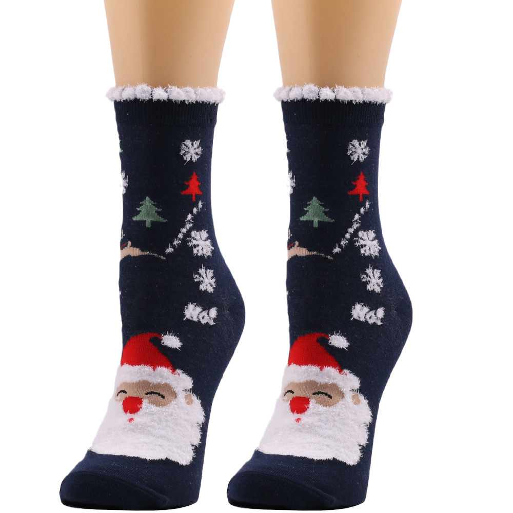 Chaussettes de Noël fantaisie – sept motifs, taille unique