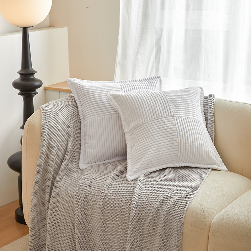 Housse de coussin velours côtelé couleurs de Noël